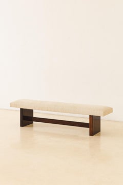Bench by Celina Decorações, Rosewood and Fabric, Brazilian Midcentury, 1960s