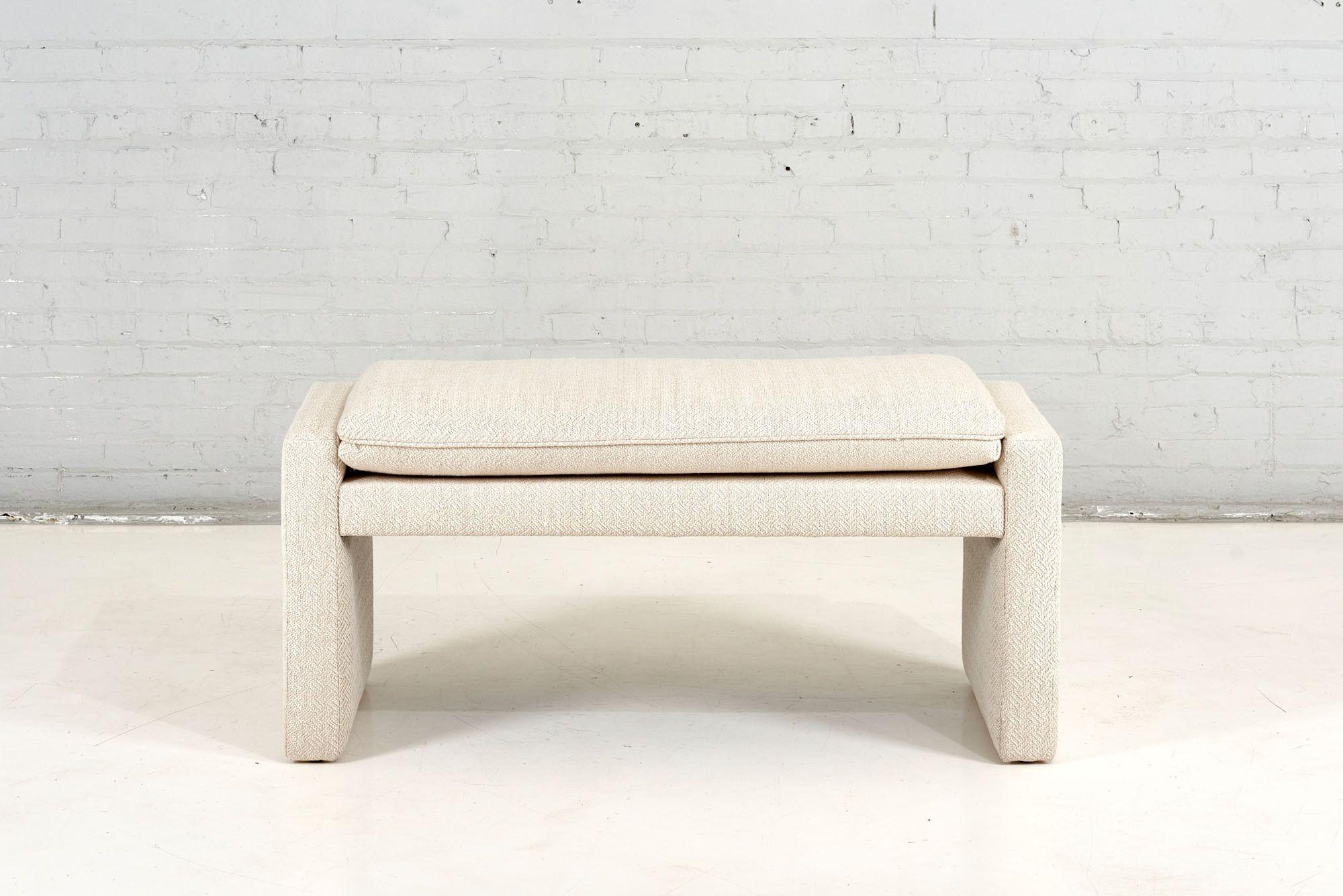 Bench by Directional, 1970. Restored and reupholstered.