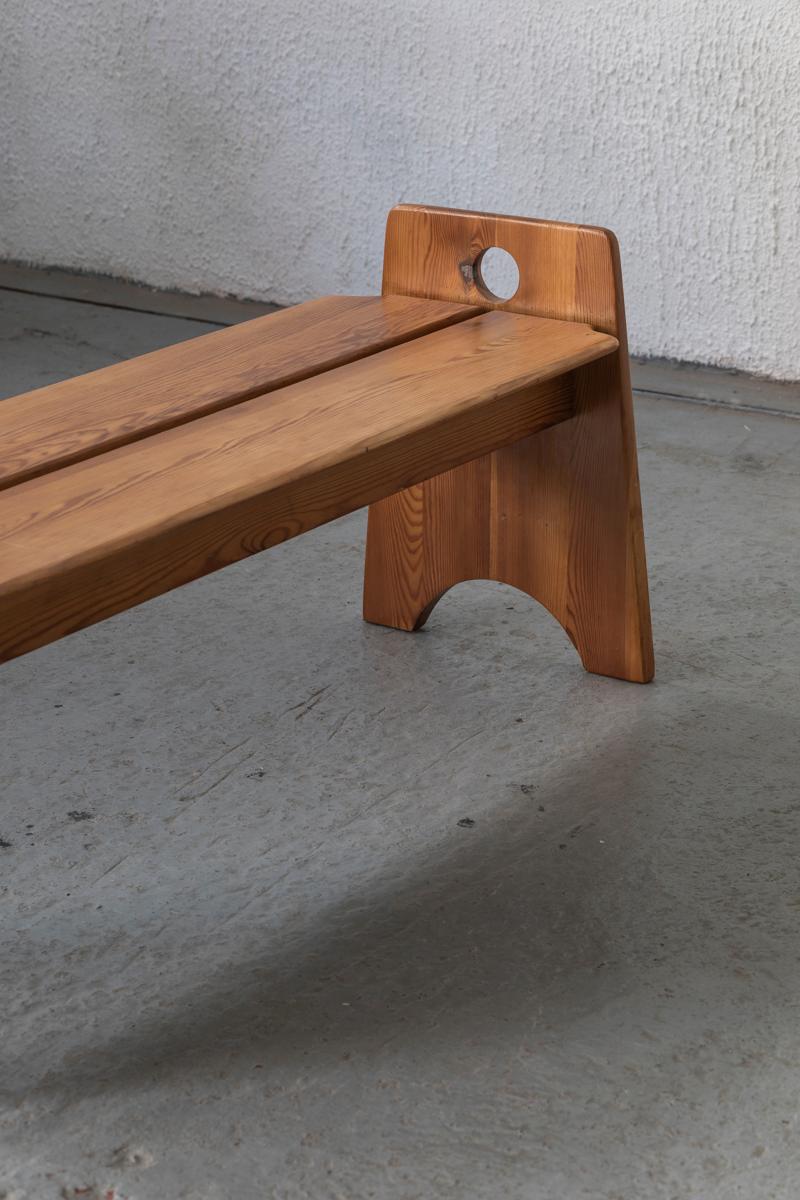 Late 20th Century Gilbert Marklund Bench in solid beech wood, Sweden, 1970s