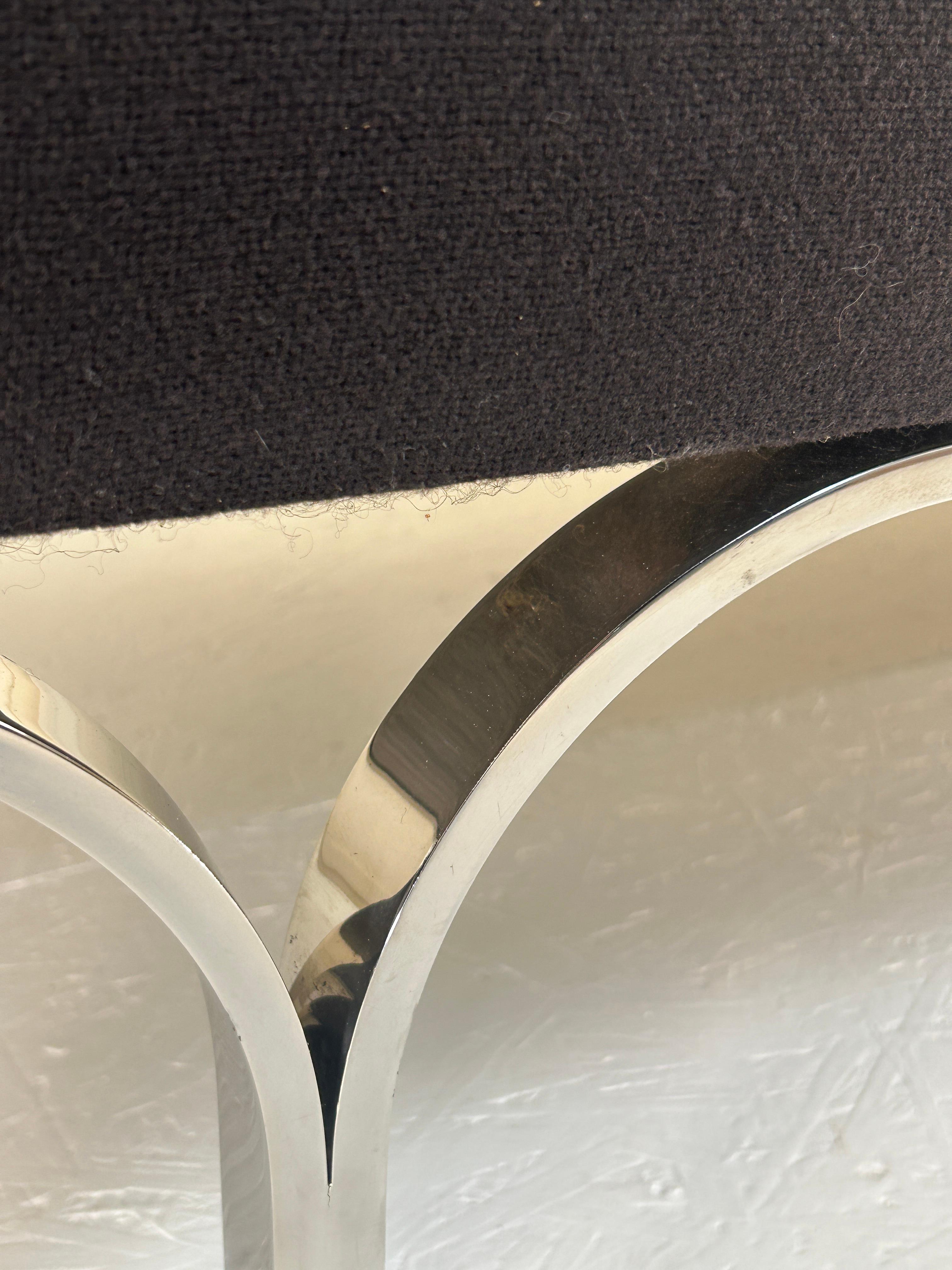 Milieu du XXe siècle Banc en acier inoxydable de Laverne Originals en vente