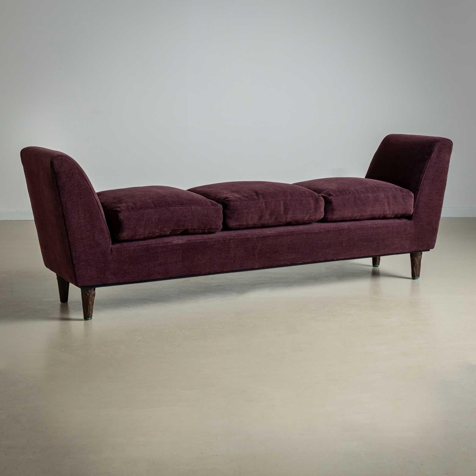 Bronze Bench by Osvaldo Borsani, Italy 1950s