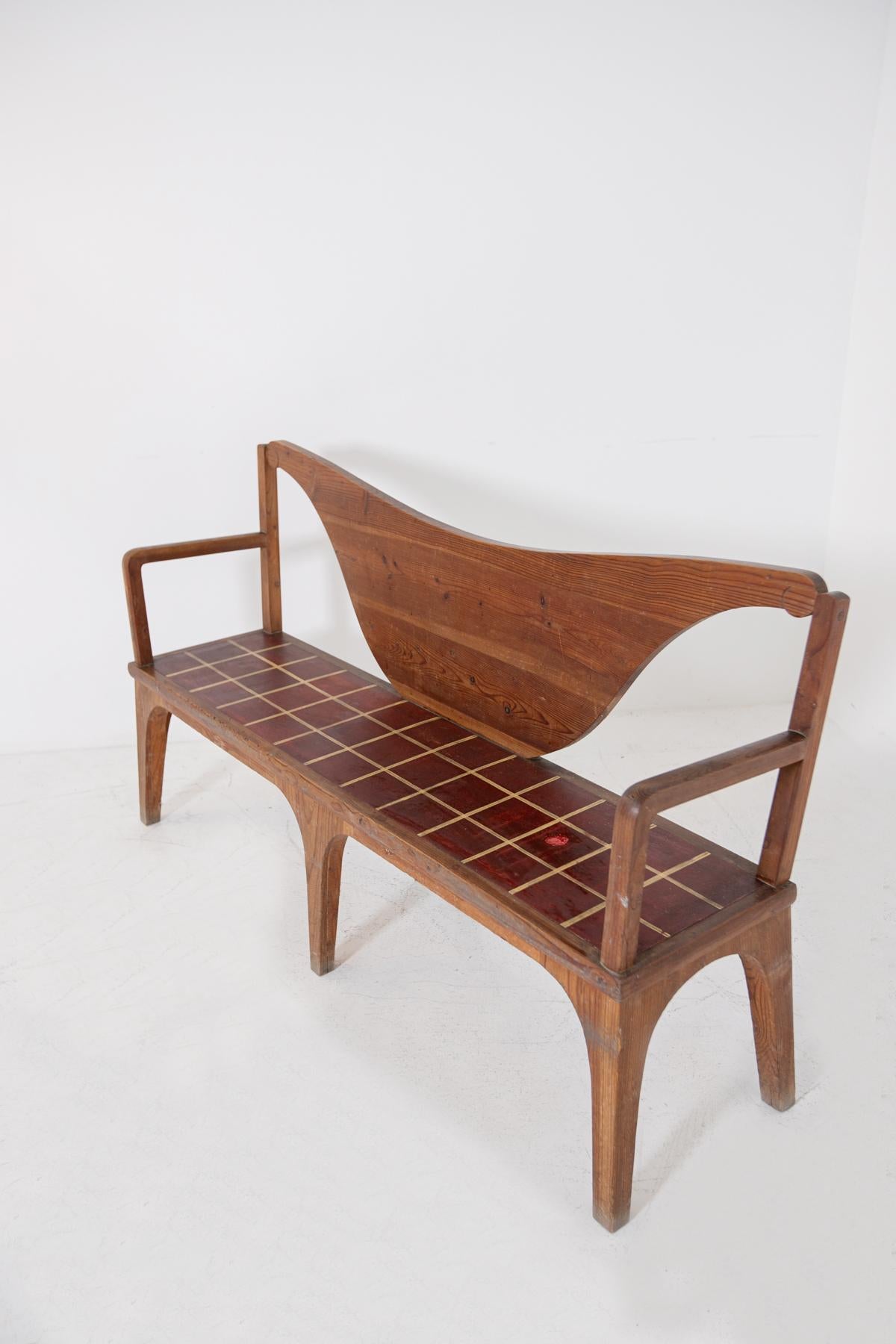 Bench by Paolo Buffa in Wood, 1950 7