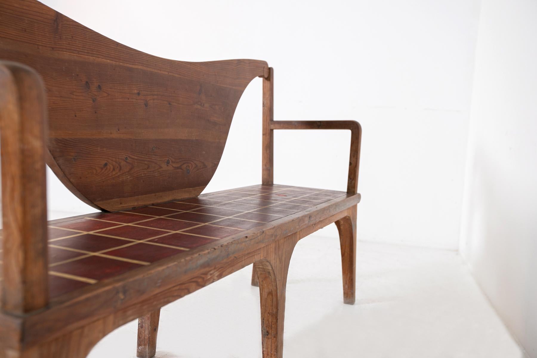 Bench by Paolo Buffa in Wood, 1950 1