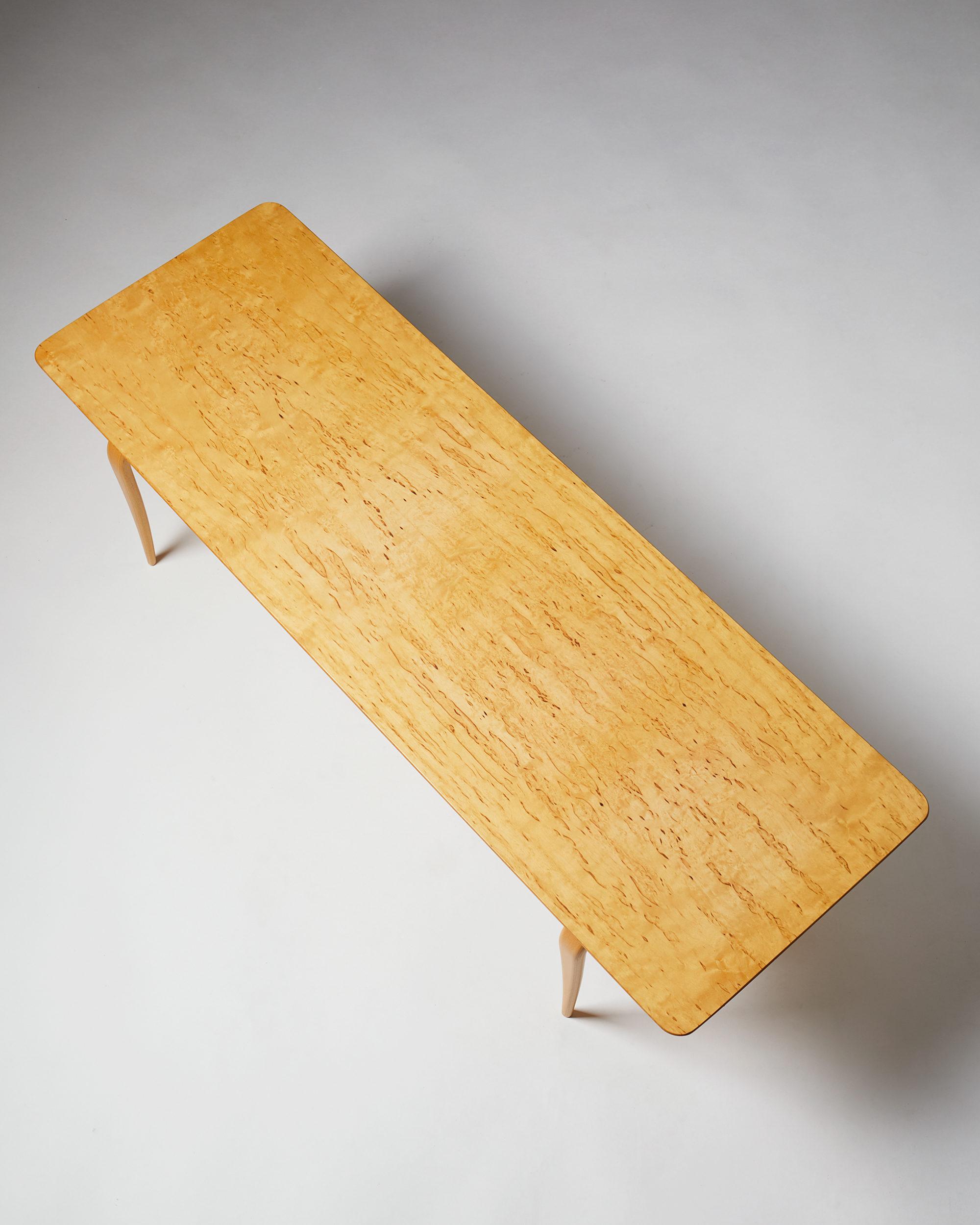 Scandinavian Modern Bench/Coffee Table “Annika” Designed by Bruno Mathsson