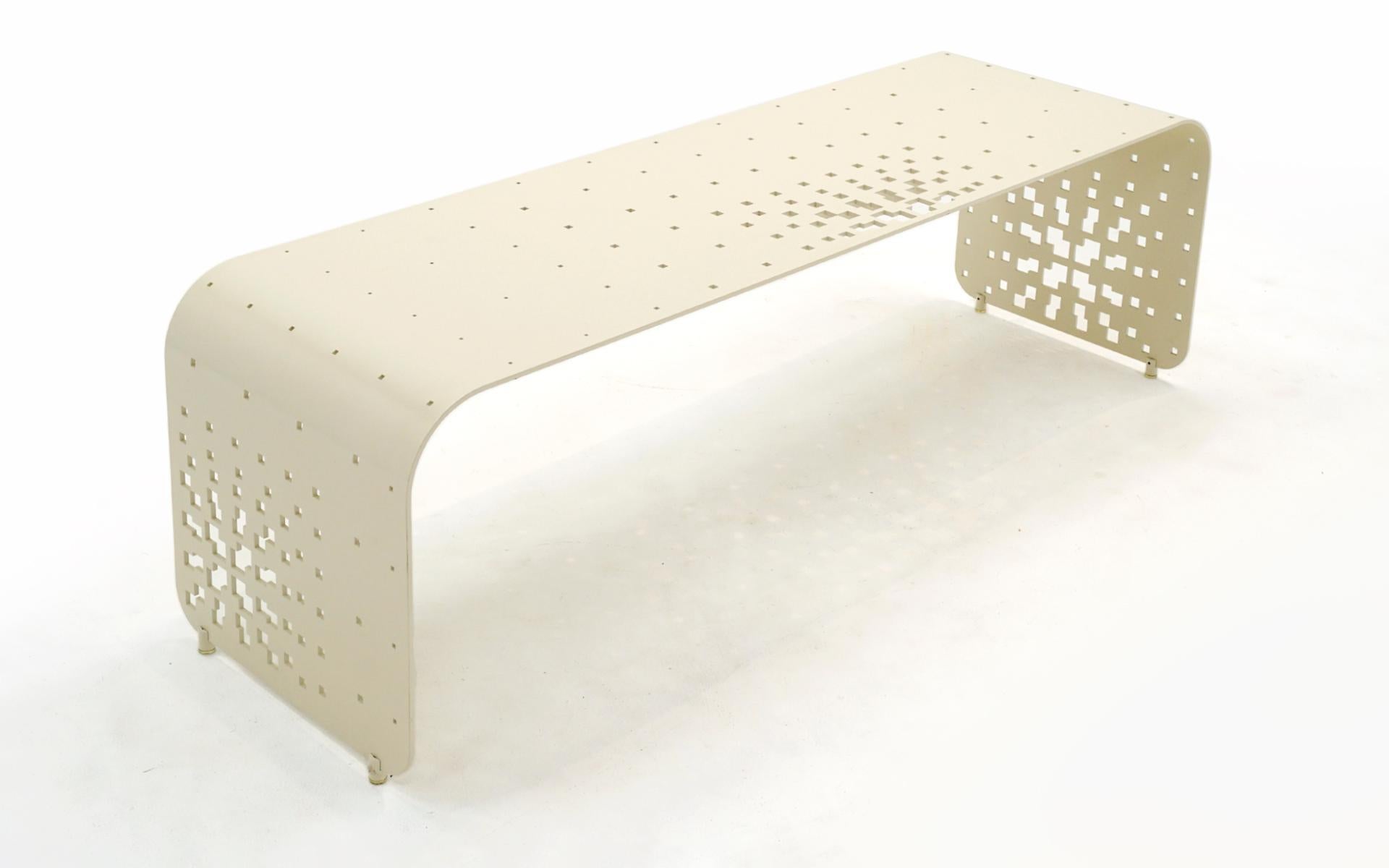 Modern Bench / Coffee Table in Off White / Ivory by Yves Behar for Orange 22
