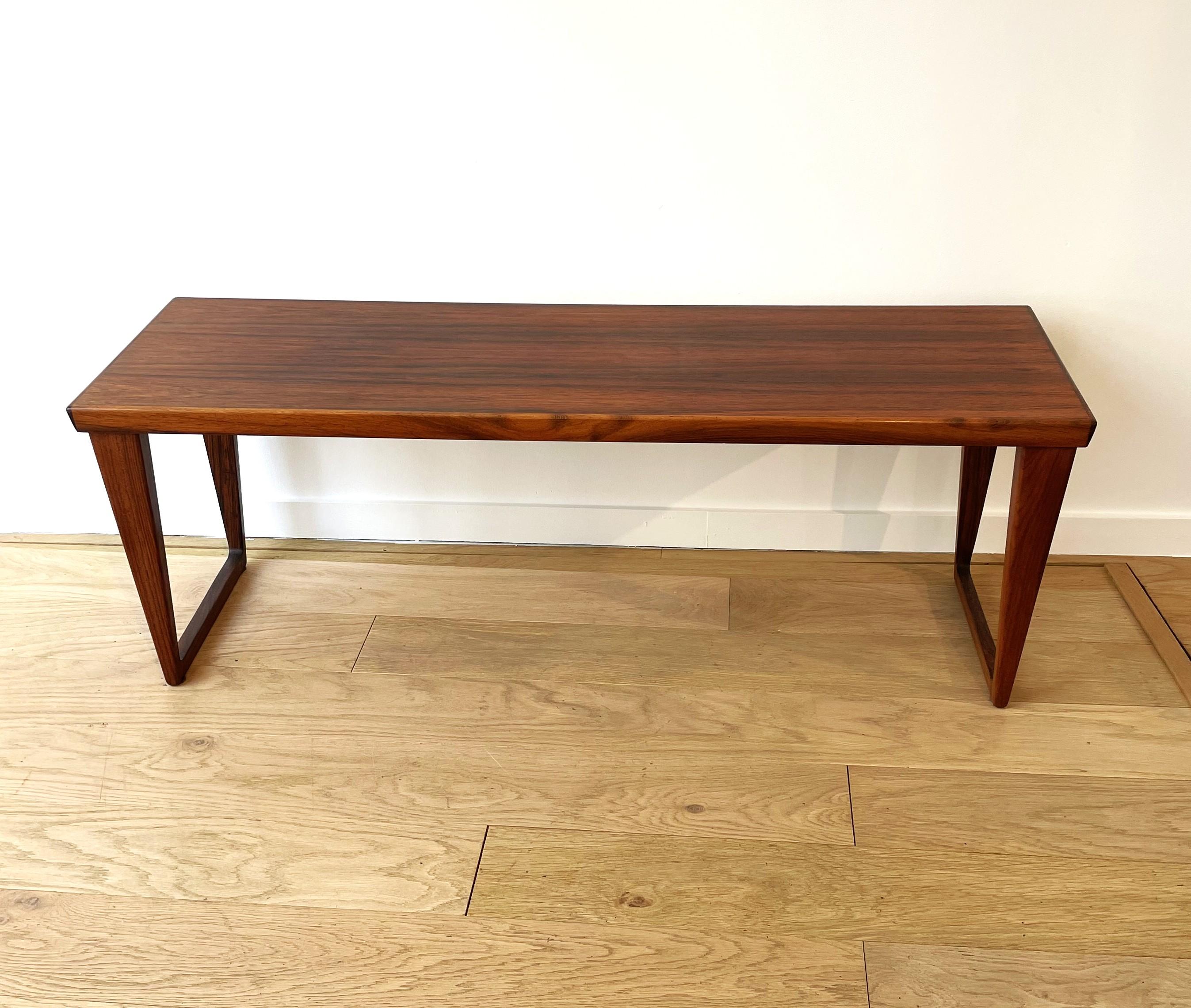 Travail du bois Table basse et meuble de rangement en bois de rose Kai Kristiansen en vente