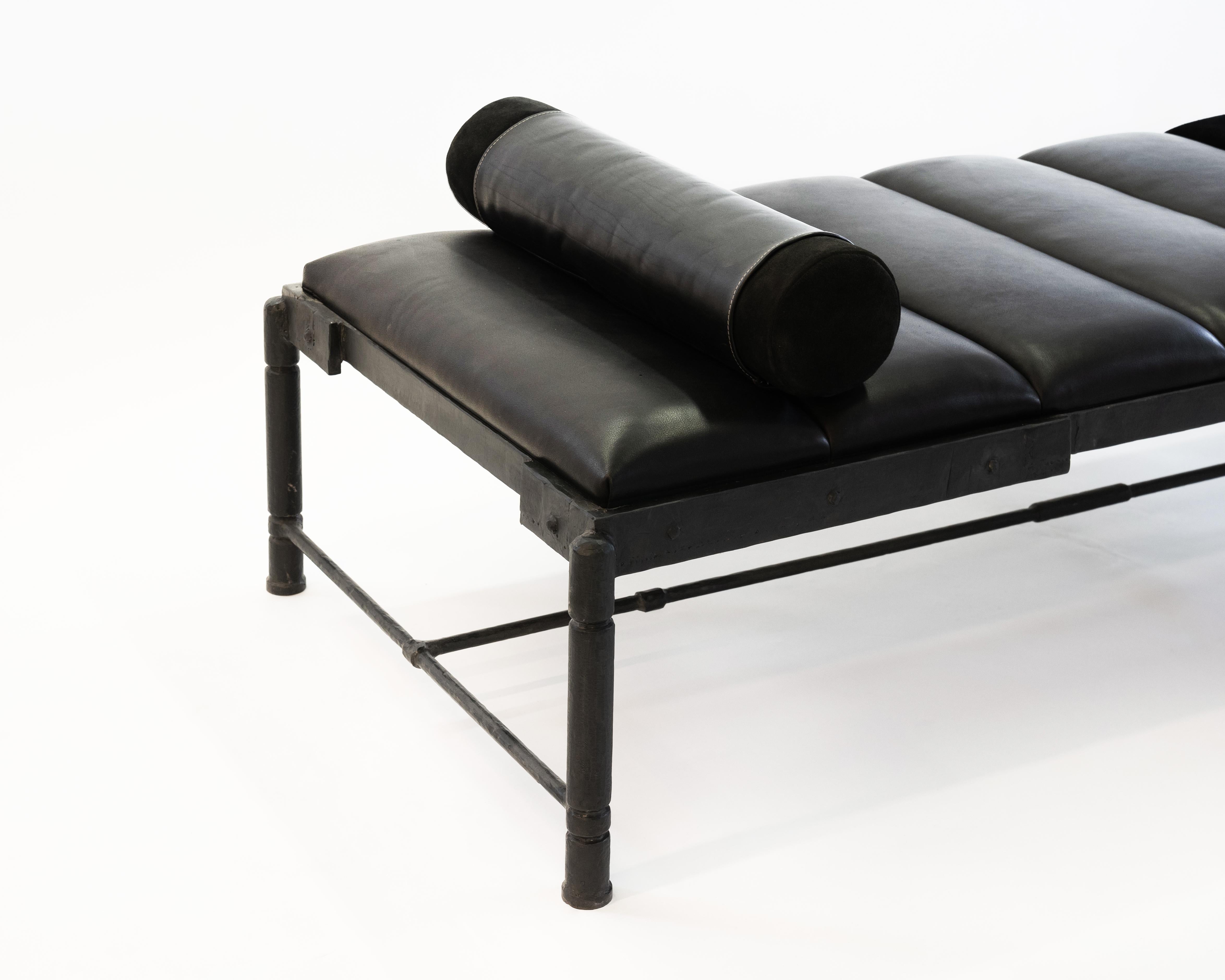 leather daybed bench