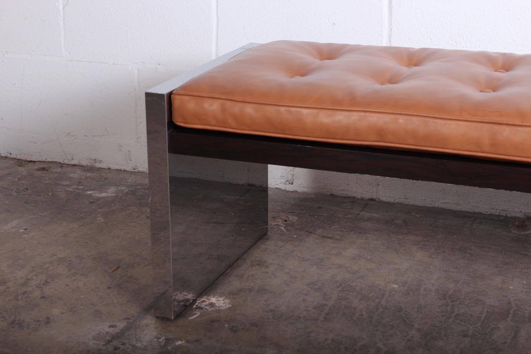 Late 20th Century Bench Designed by Roger Sprunger for Dunbar