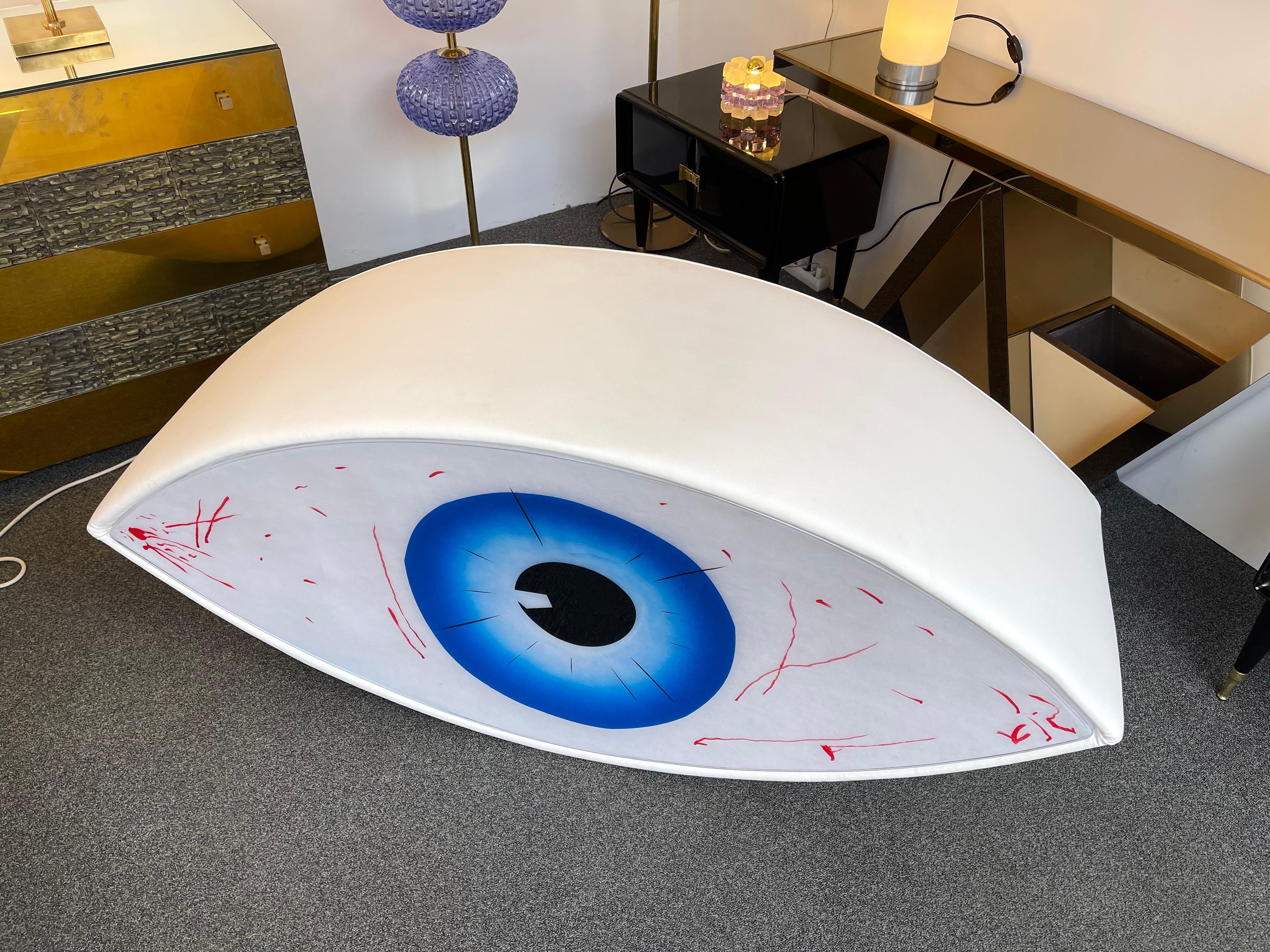 Mid-Century Modern Bench Eye Le Temoin by Man Ray for Studio Simon, Italy, 1971 For Sale