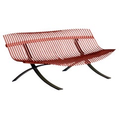 Bench Fermob Charivari design Juliette Liberman - Candied Orange