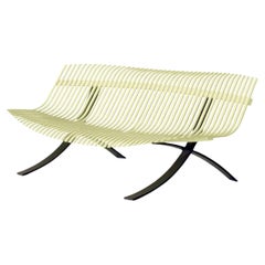Bench Fermob Charivari design Juliette Liberman - Frosted Lemon