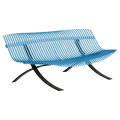 Bench Fermob Charivari design Juliette Liberman - Maya Blue
