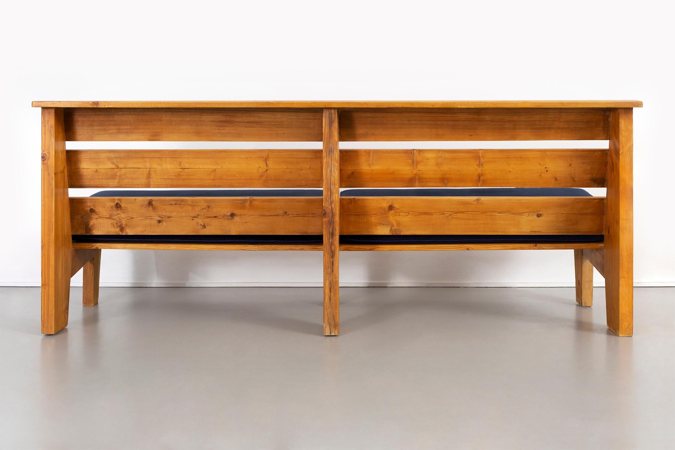 Mid-Century Modern Bench for Marie Blanche Hotel by Charlotte Perriand For Sale