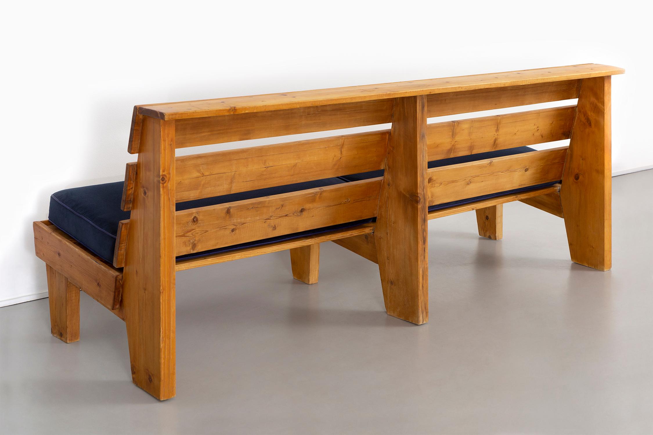 French Bench for Marie Blanche Hotel by Charlotte Perriand For Sale