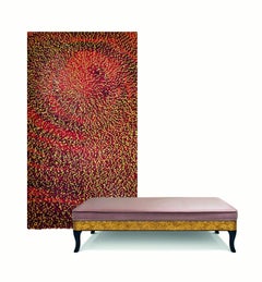 Marco del banco Made Solid Timber Patas de madera maciza lacada Mosaico decorativo