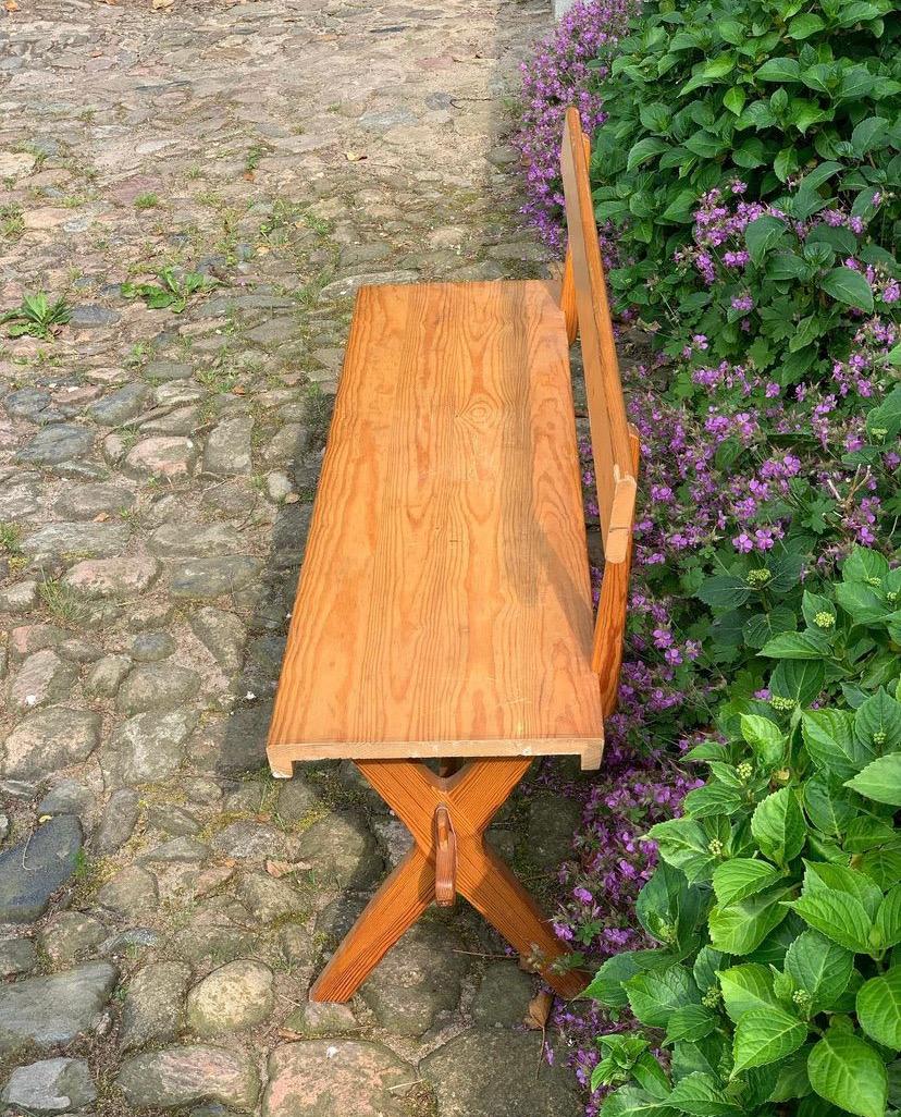 Danish Bench from the 1970s in Solid Pine For Sale