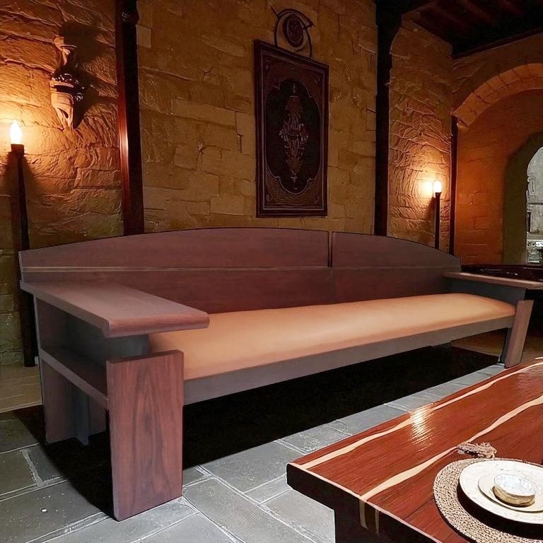 Bench from the French Senat, Palais du luxembourg, wood, steel and leather, 
marked on a label, lux for Luxembourg, numbered and Dated 1972.
In perfect condition ( restored )


