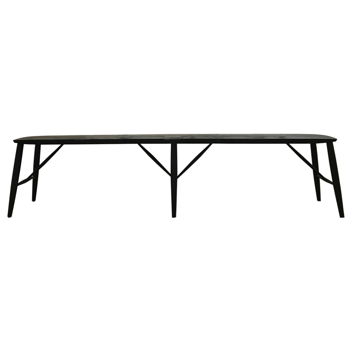 Bench in Blackened Ash by Coolican & Company For Sale