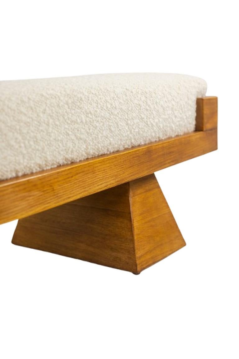 Banc en frêne blond. Travail artisanal italien en petites séries. Contemporain. en vente 1