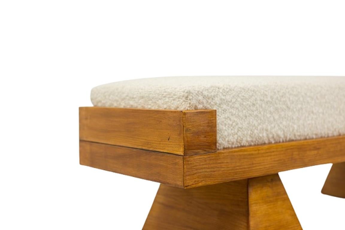 Banc en frêne blond. Travail artisanal italien en petites séries. Contemporain. en vente 2
