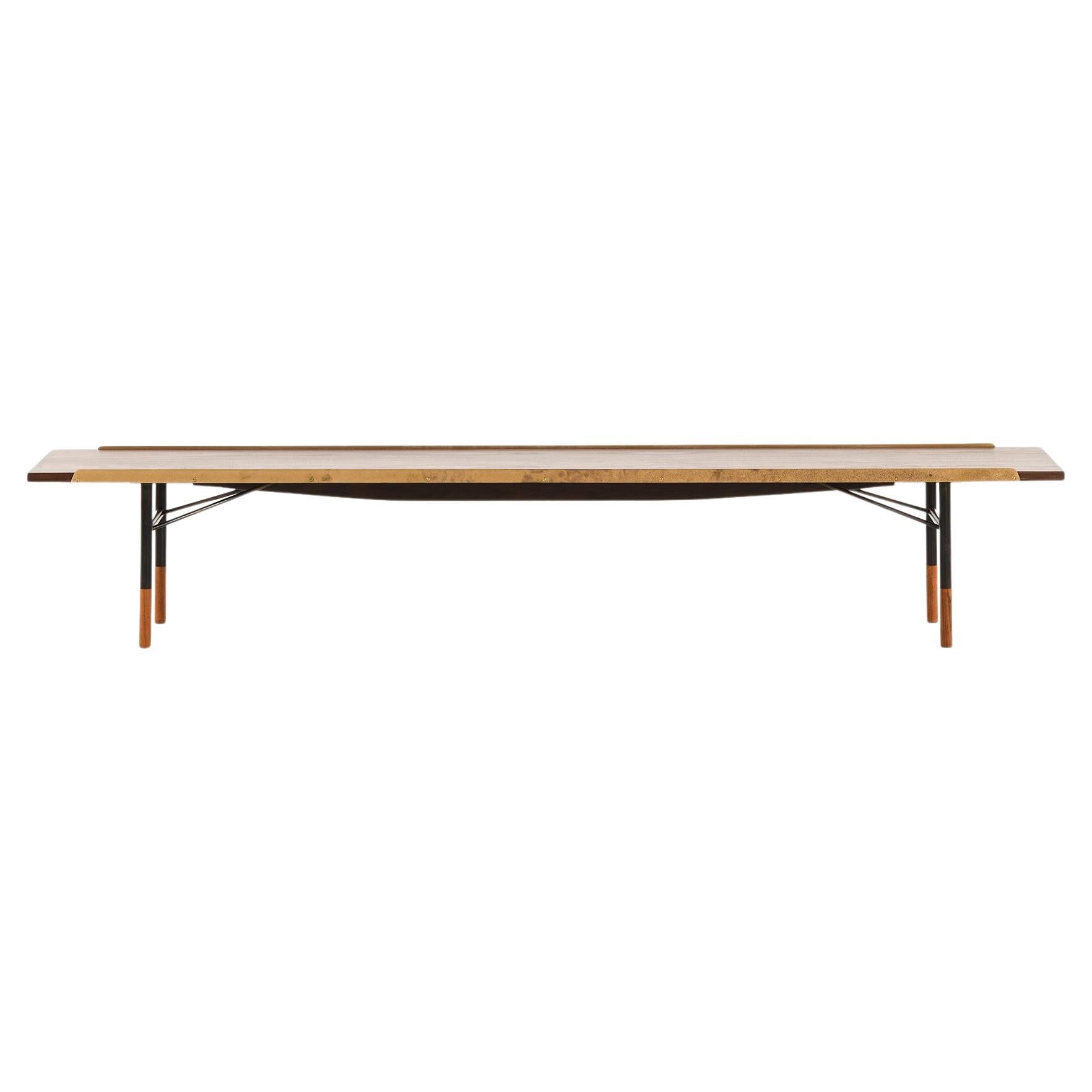 Bench in Brass and Rosewood by Finn Juhl, 1953 For Sale