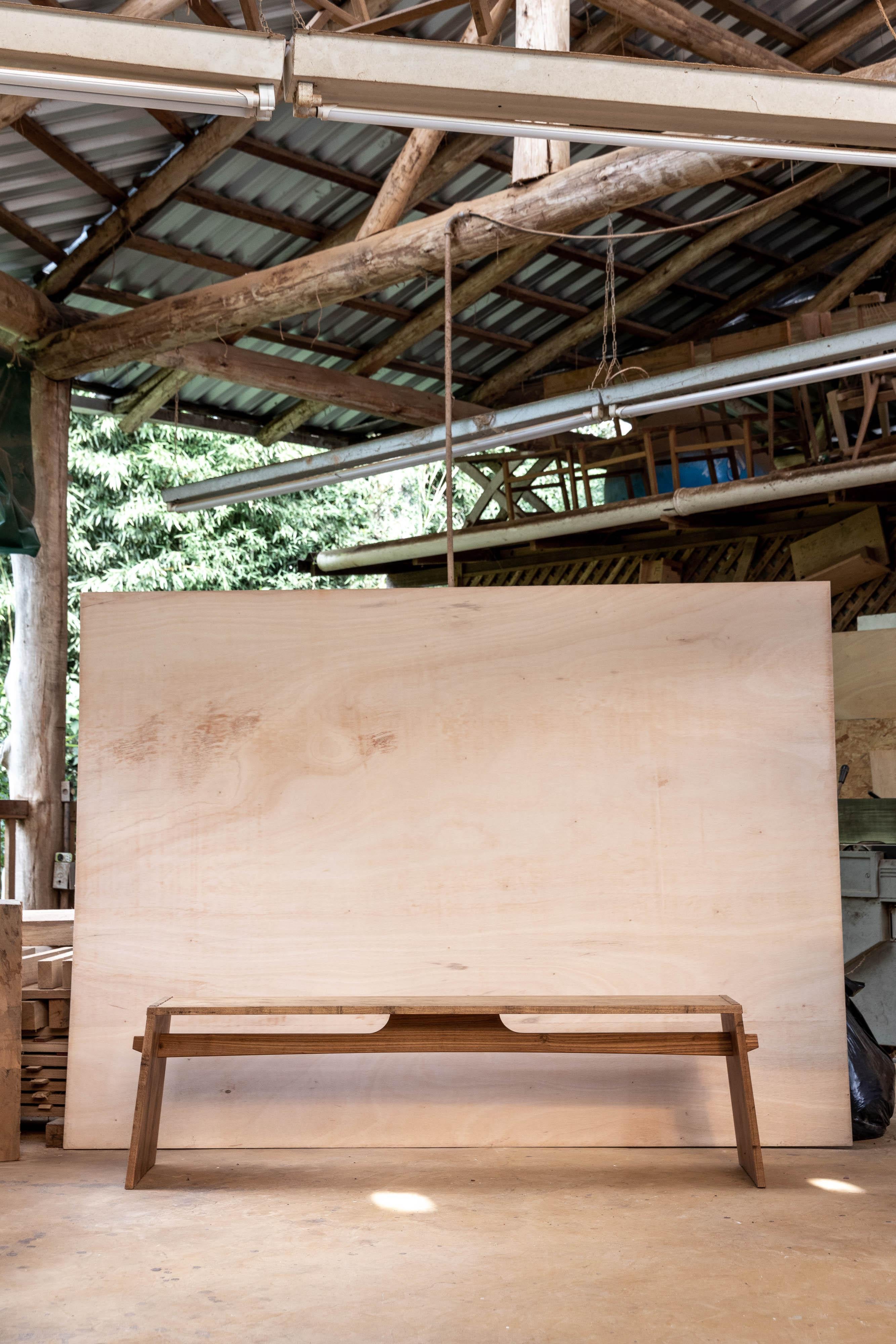 XXI secolo e contemporaneo Panchina contemporanea in legno duro brasiliano di Ricardo Graham Ferreira in vendita