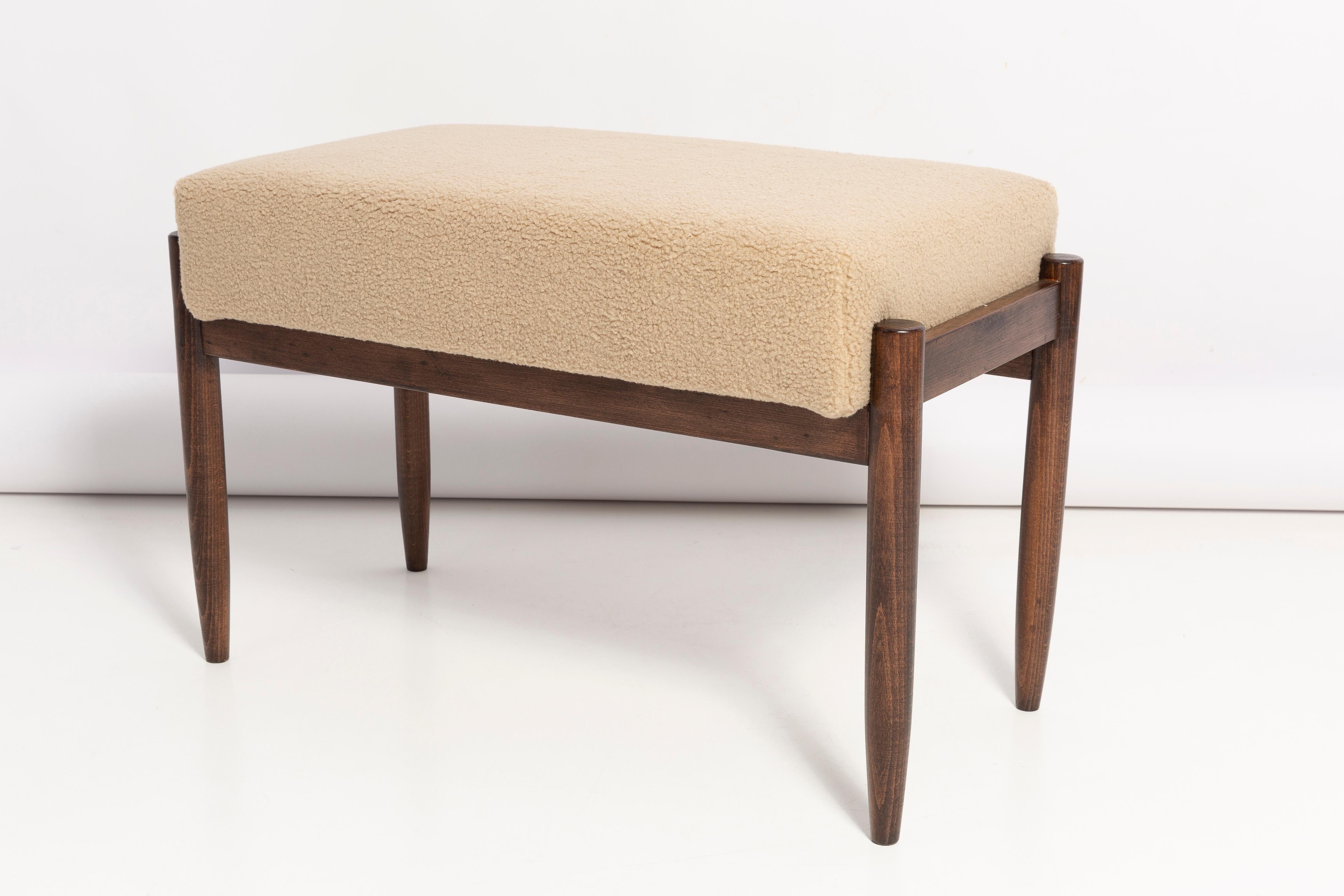 Polish Bench in Camel Boucle by Vintola Studio, Europe, Poland For Sale