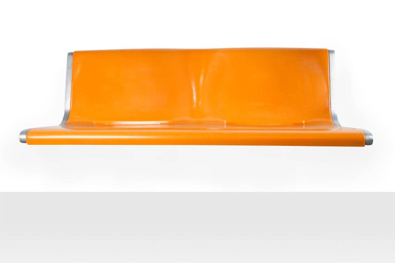 Bench In Fiberglass And Aluminium By Friso Kramer For Wilkhahn