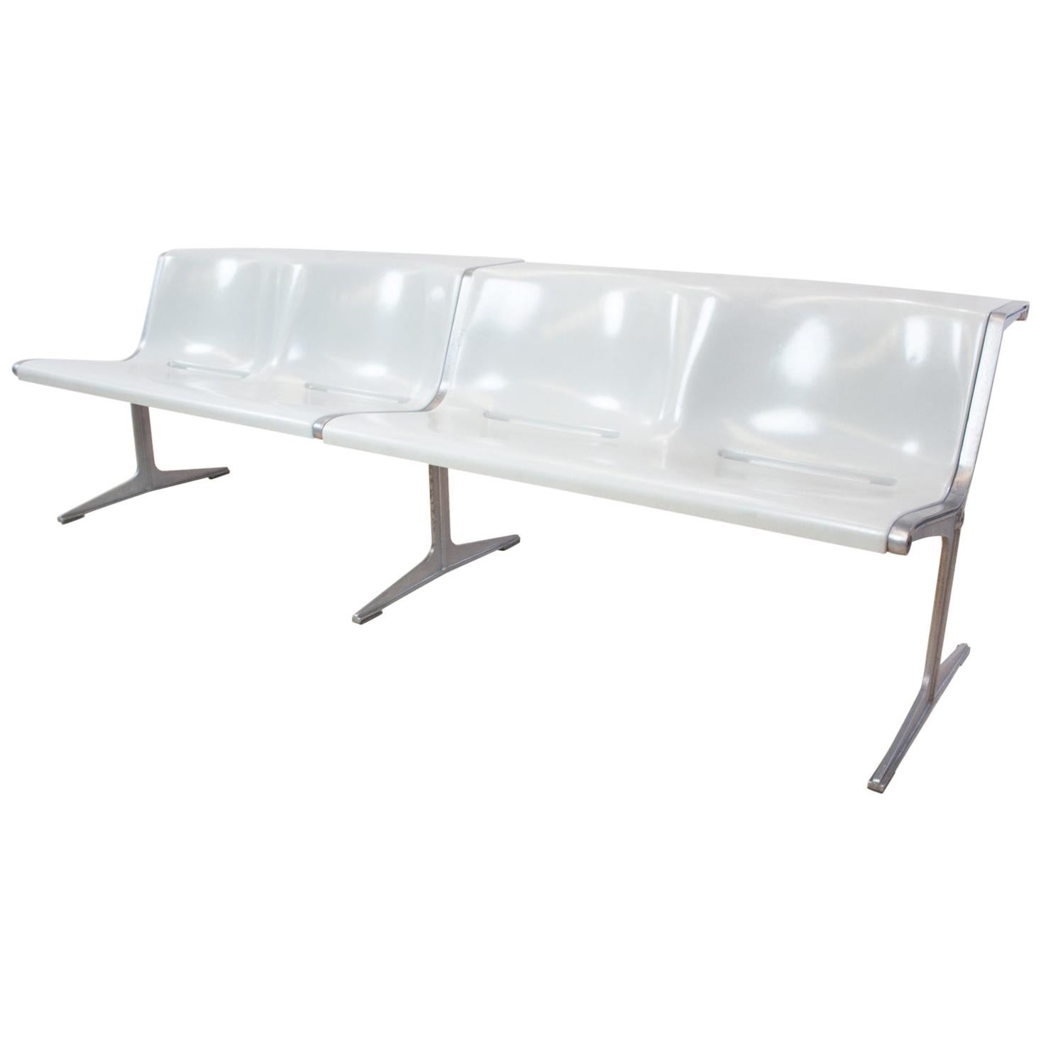 Outdoor Bench Grey Fiberglass and Aluminium by Friso Kramer, Germany, 1967 For Sale