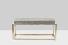 Bench in gold and silver metal, 1970s