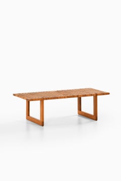 Bench in Oak and Cane by Børge Mogensen, 1950's