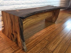 Bench in Pecan Wood with Inlay