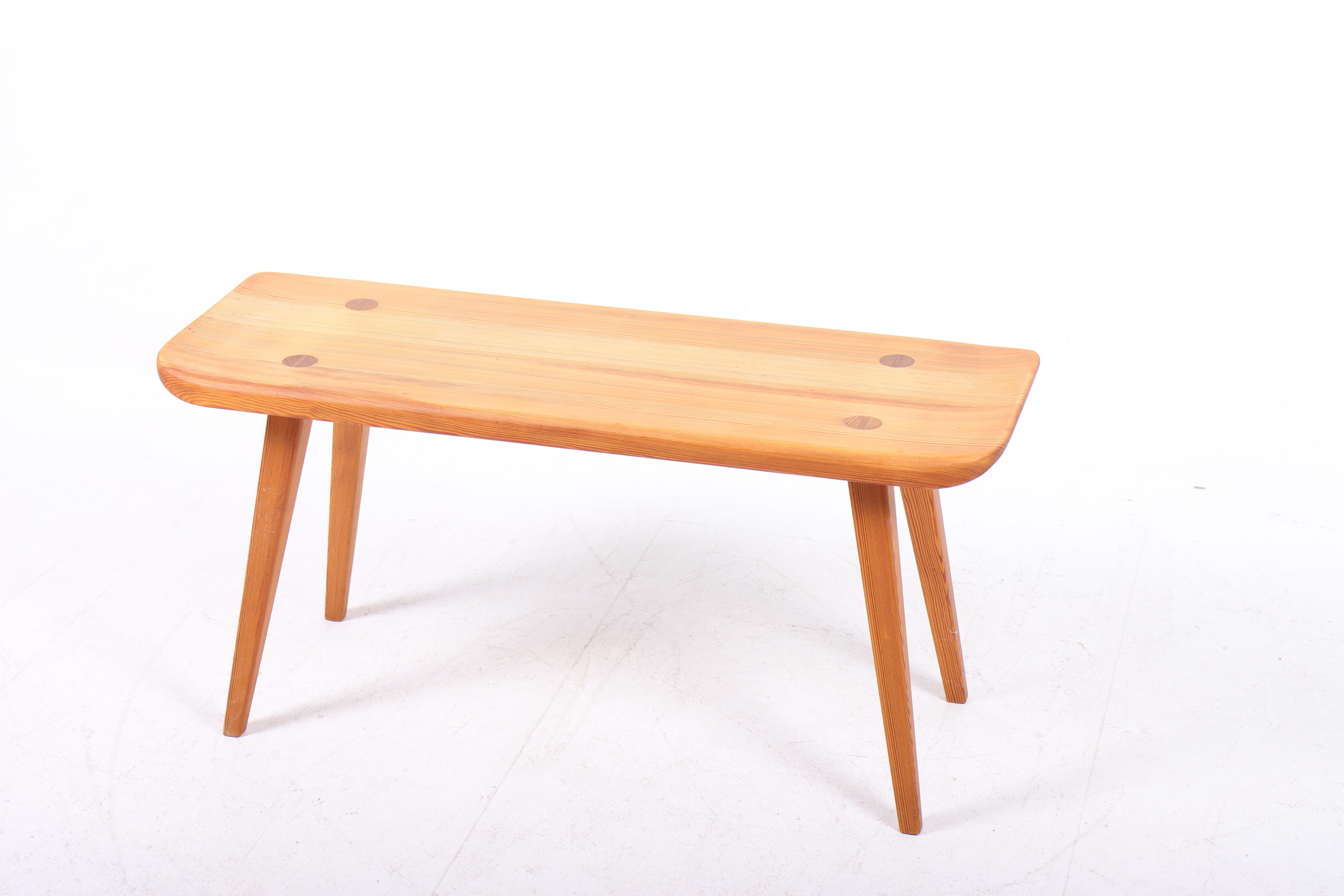 Scandinavian Modern Bench in Solid Pine by Carl Malmsten, 1960s For Sale