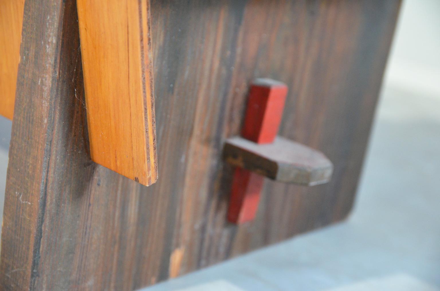 Wooden Bench in the Manner of Dutch De Stijl designer Gerrit Rietveld 1