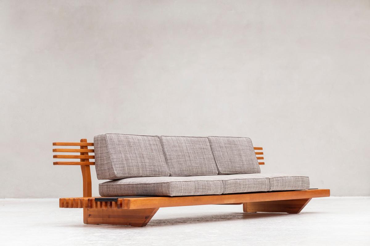 Banc dans le style de Charlotte Perriand, Japon, années 1960 2