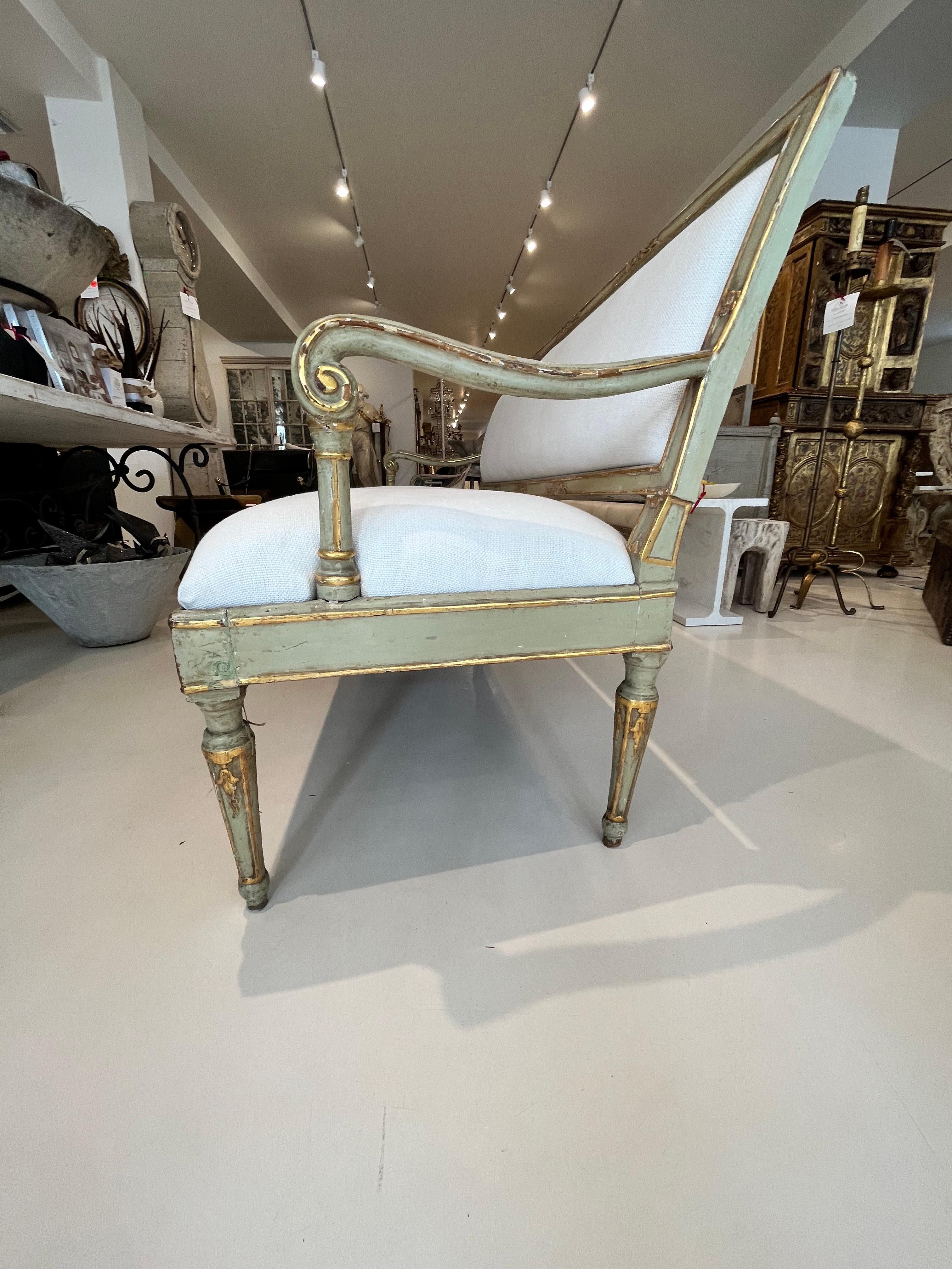 Gilt Bench, Italian Louis XVI Settee For Sale