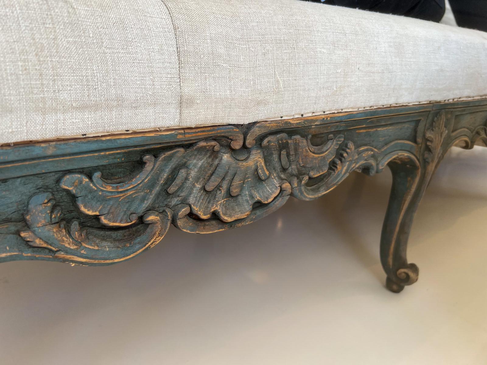 18th Century and Earlier Bench, Large Swedish Trag, 18th Century For Sale