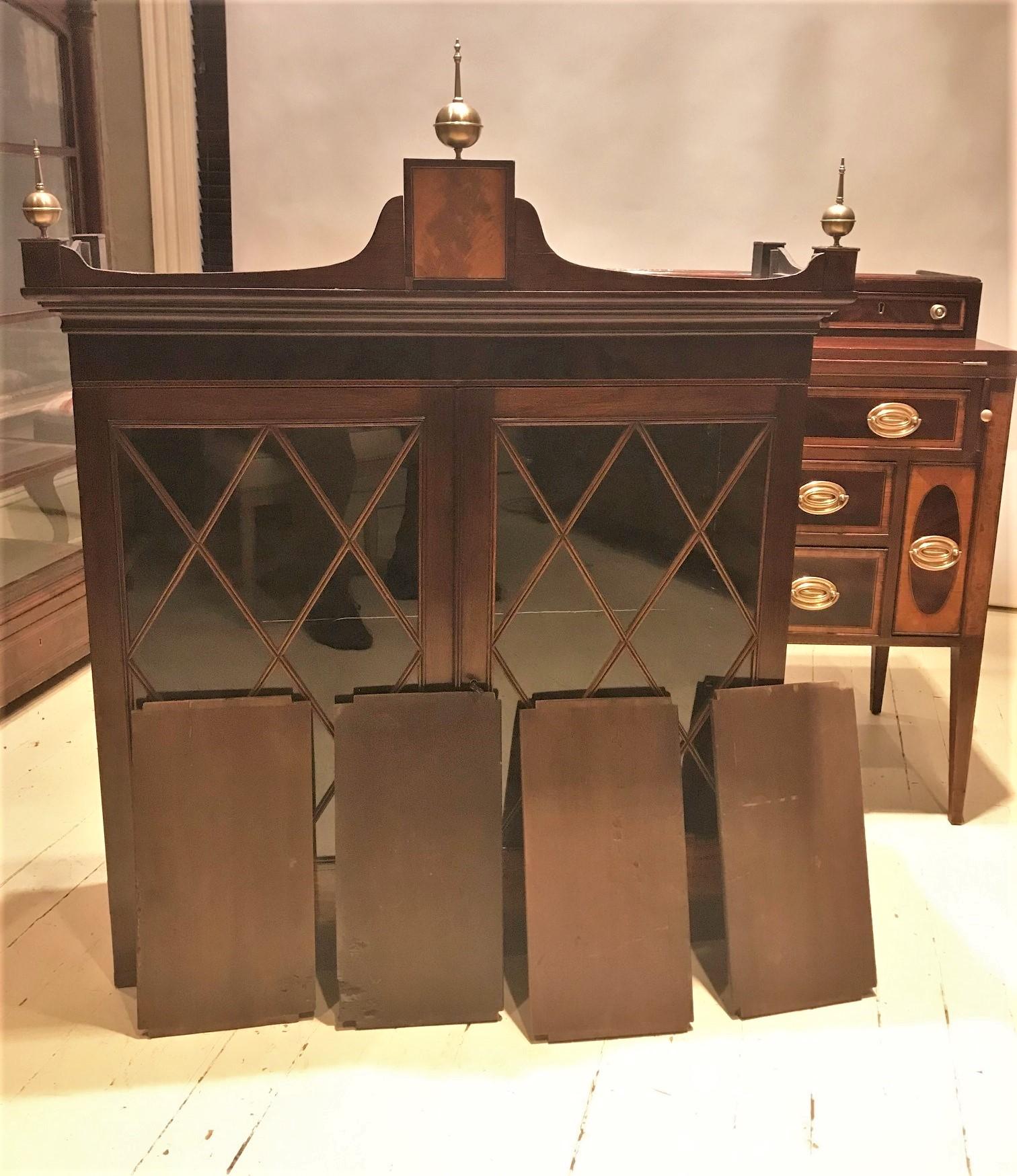 Bench made Hepplewhite Style Secretary/Bookcase, New England, Circa:1910 For Sale 5