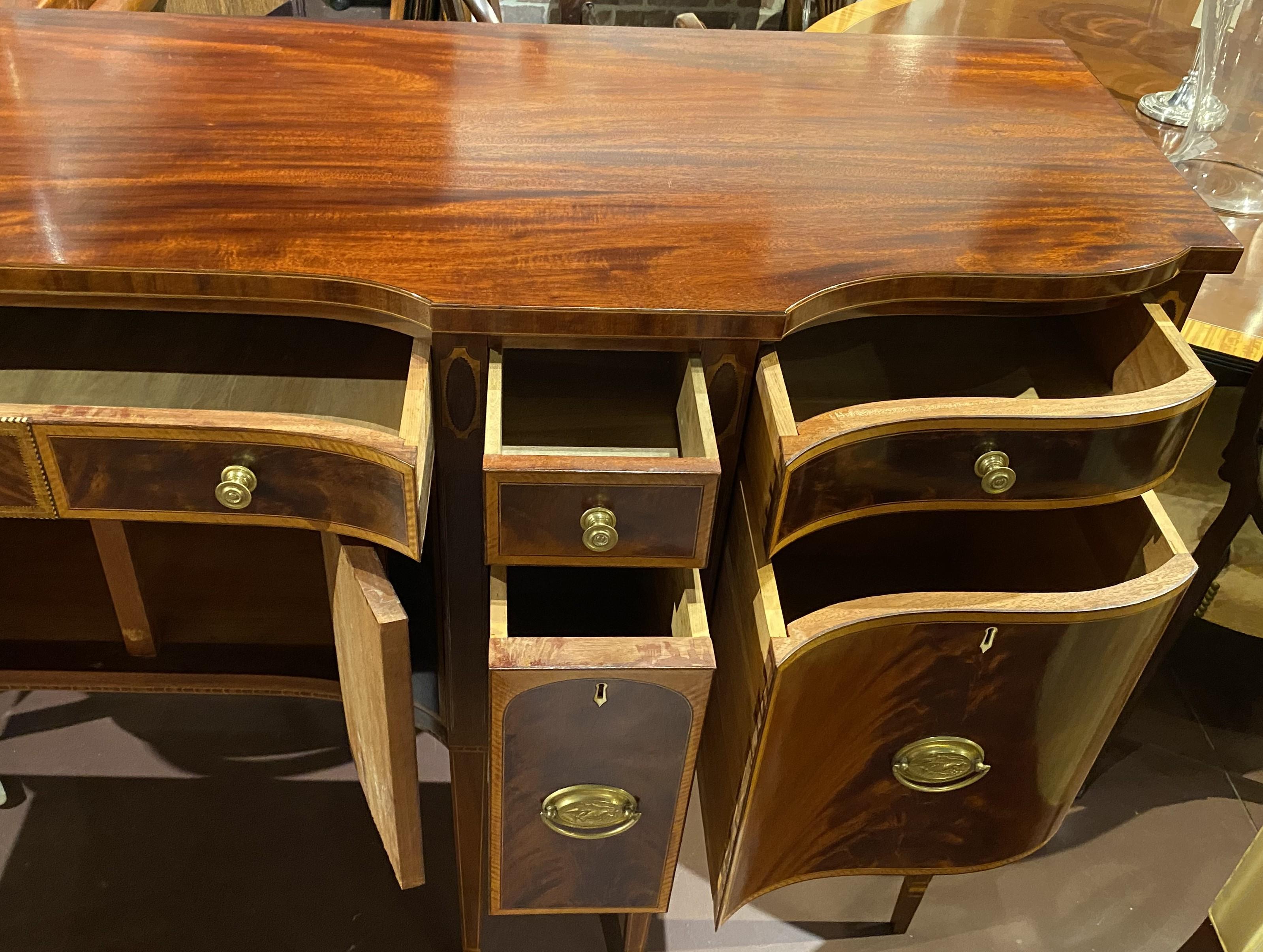 Bench Made Mahogany Federal Style Sideboard with Fabulous Inlay 3
