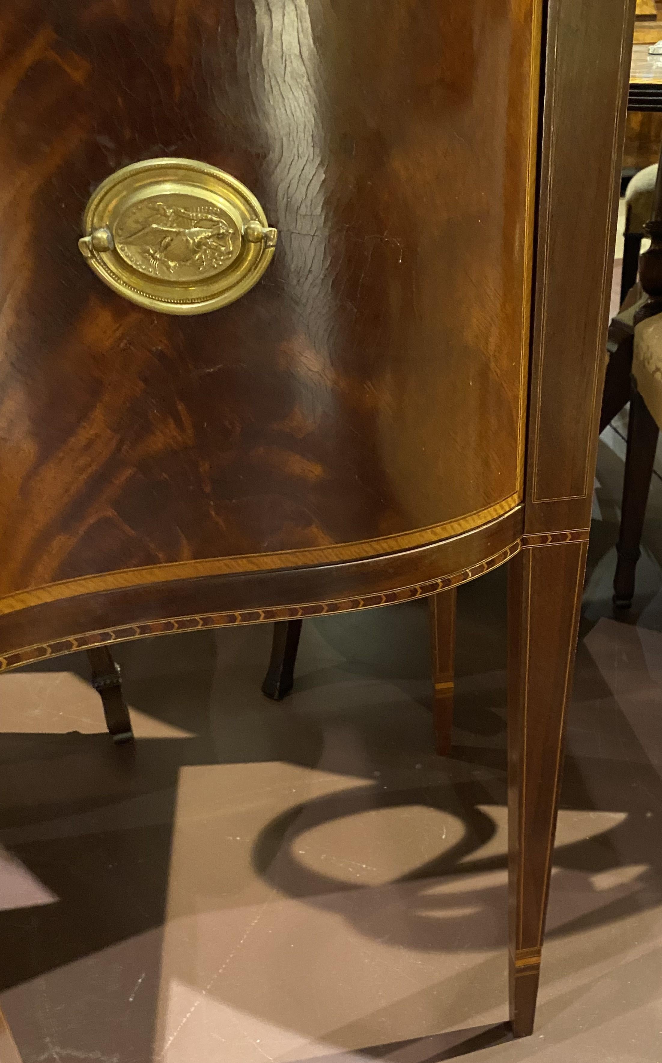 Bench Made Mahogany Federal Style Sideboard with Fabulous Inlay 1
