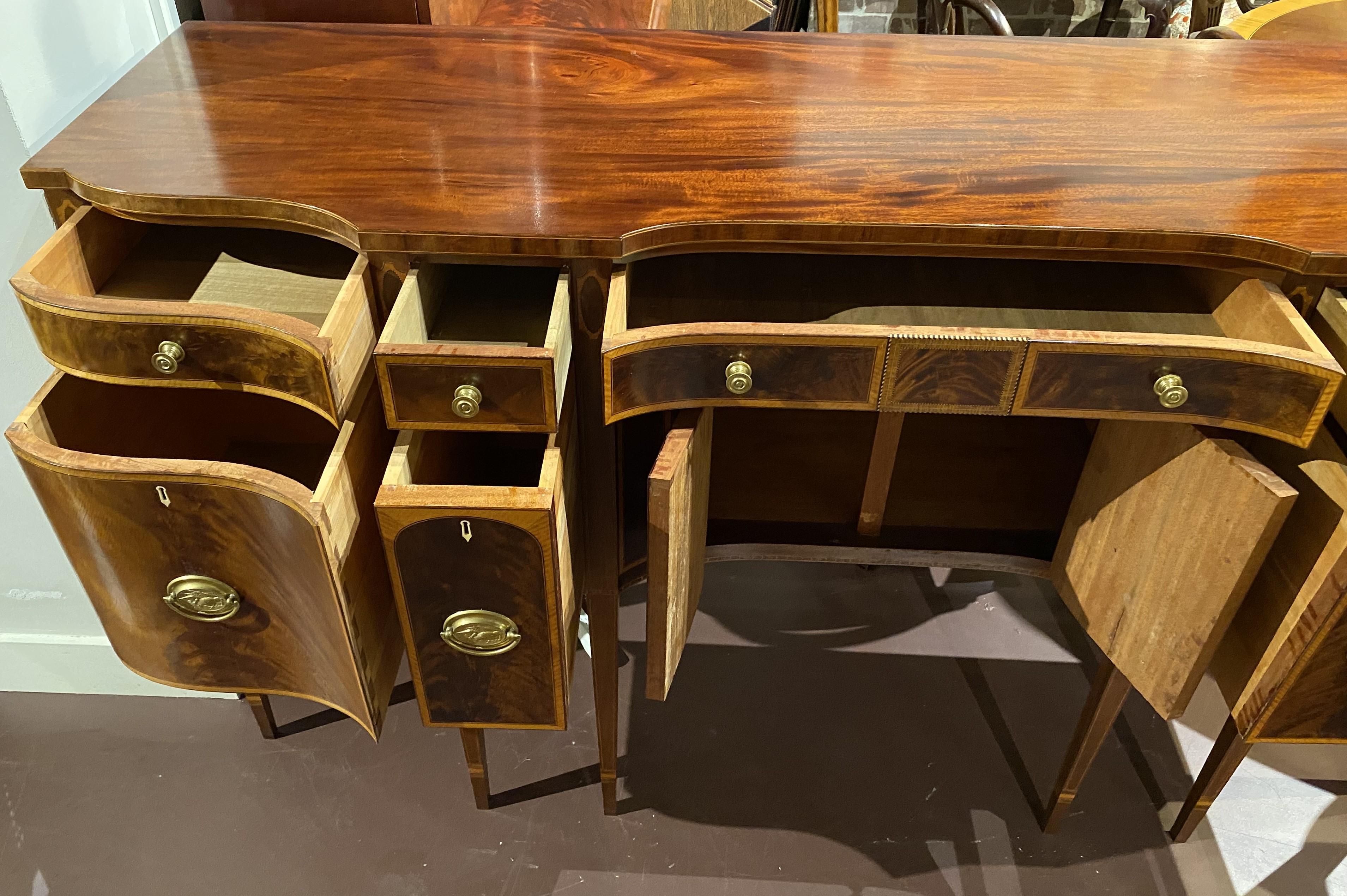 Bench Made Mahogany Federal Style Sideboard with Fabulous Inlay 2