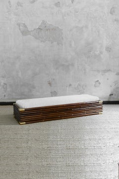 Bank aus Bambus mit Messinggelenken. Reihe "Raccordi" - Molto Editions