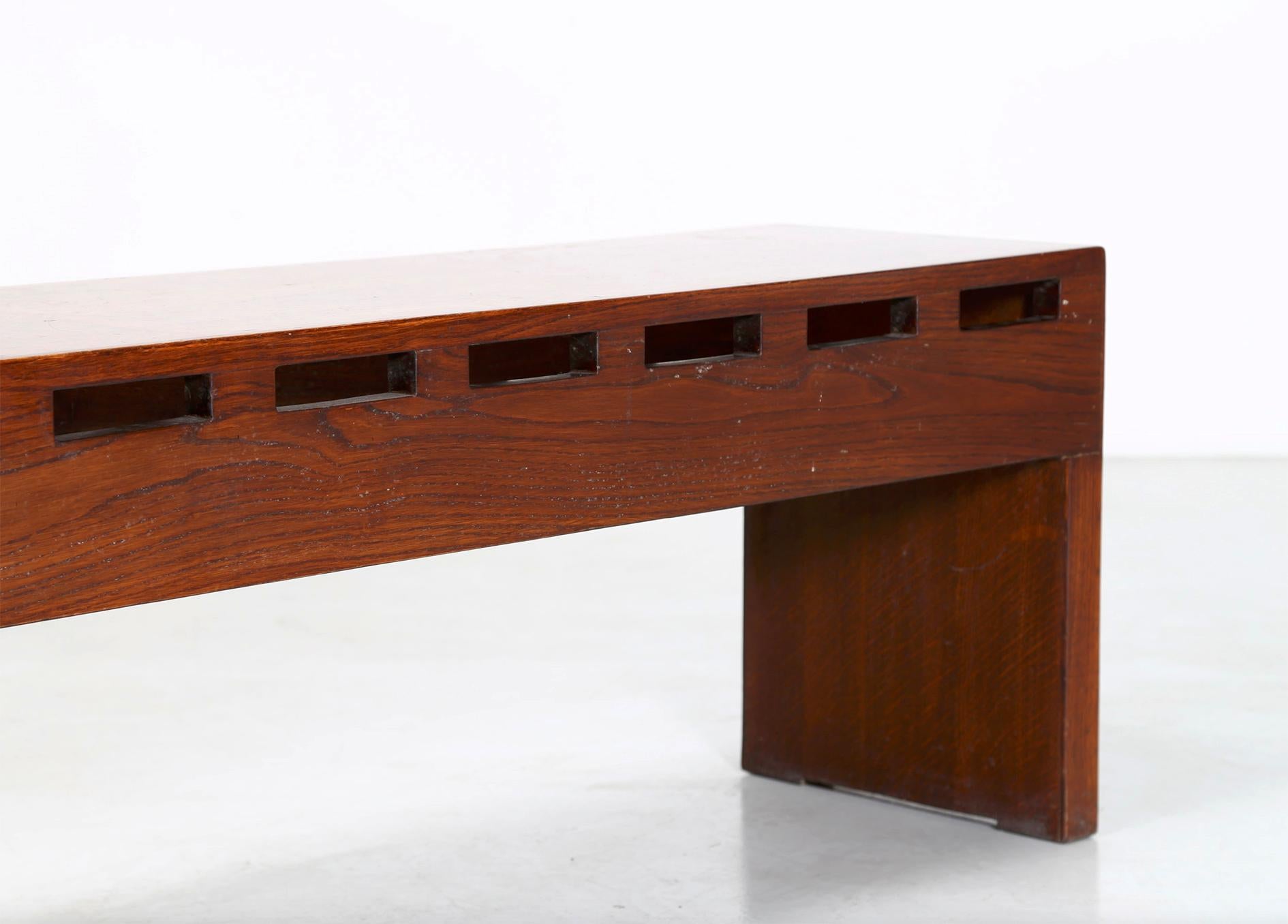 Bench Midcentury in Rosewood by Giuseppe Rivadossi, 1940s In Good Condition In Milano, IT