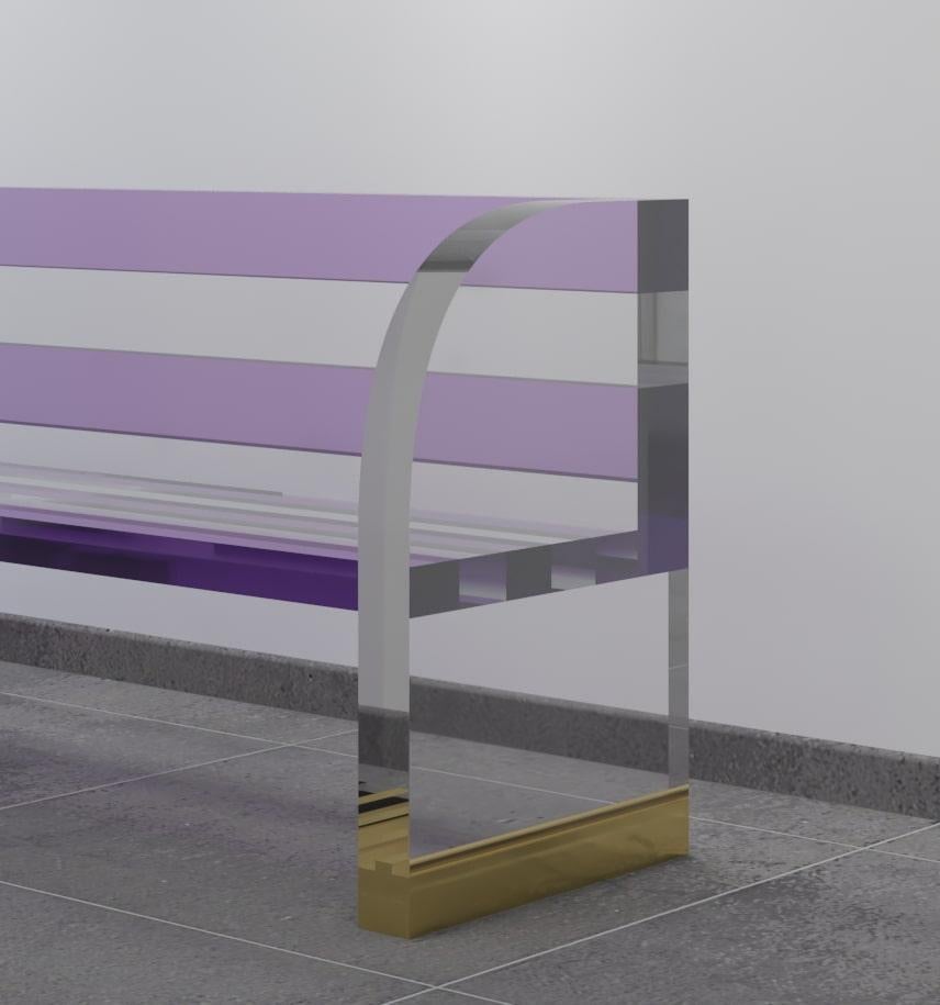 Contemporary Bench Rendez-Vous Model by Studio Superego, Italy