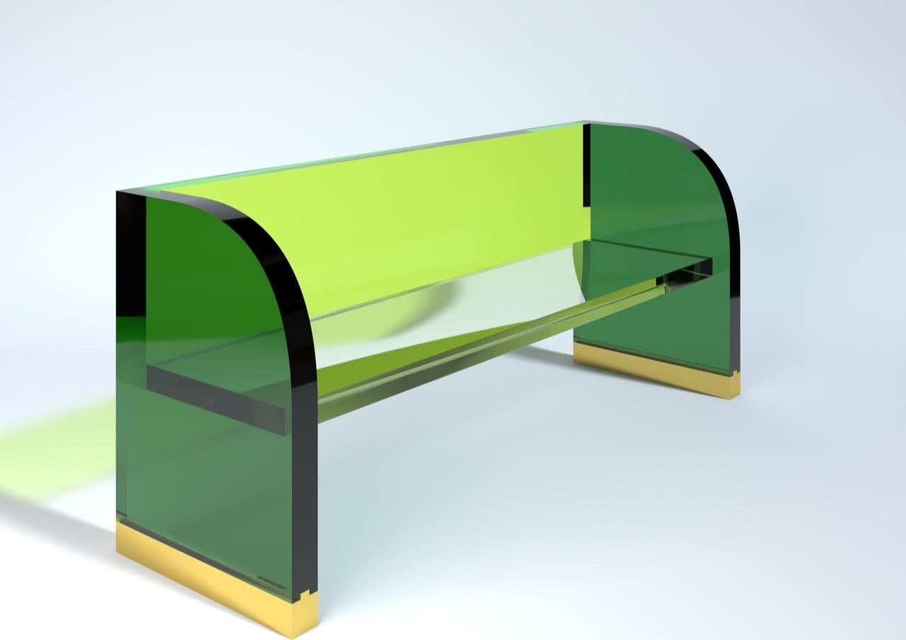 Brass Bench Rendez-Vous Model by Studio Superego, Italy