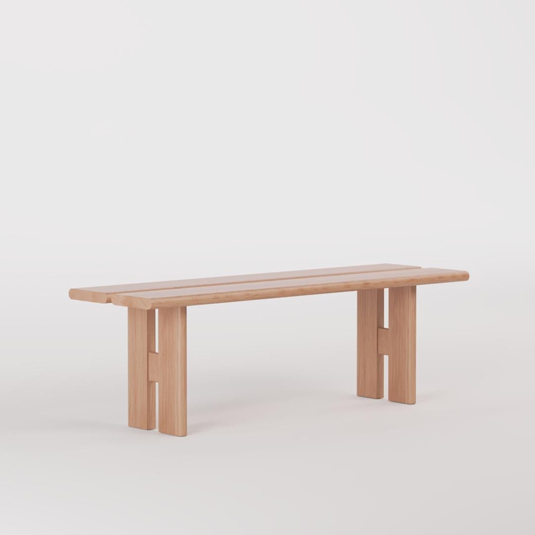 natural wood bench seat