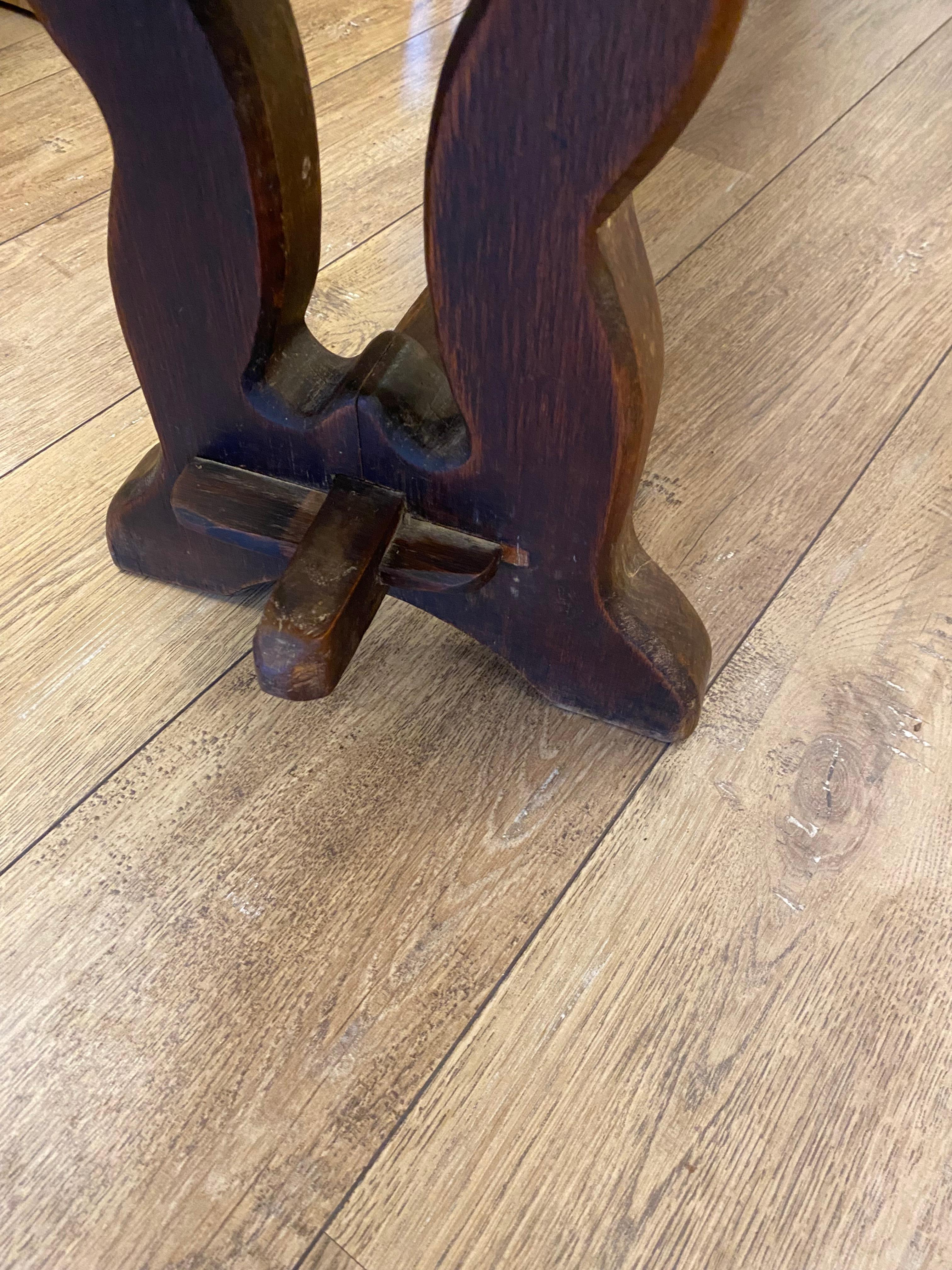 Bench, oak, rustic, XX eme For Sale 6