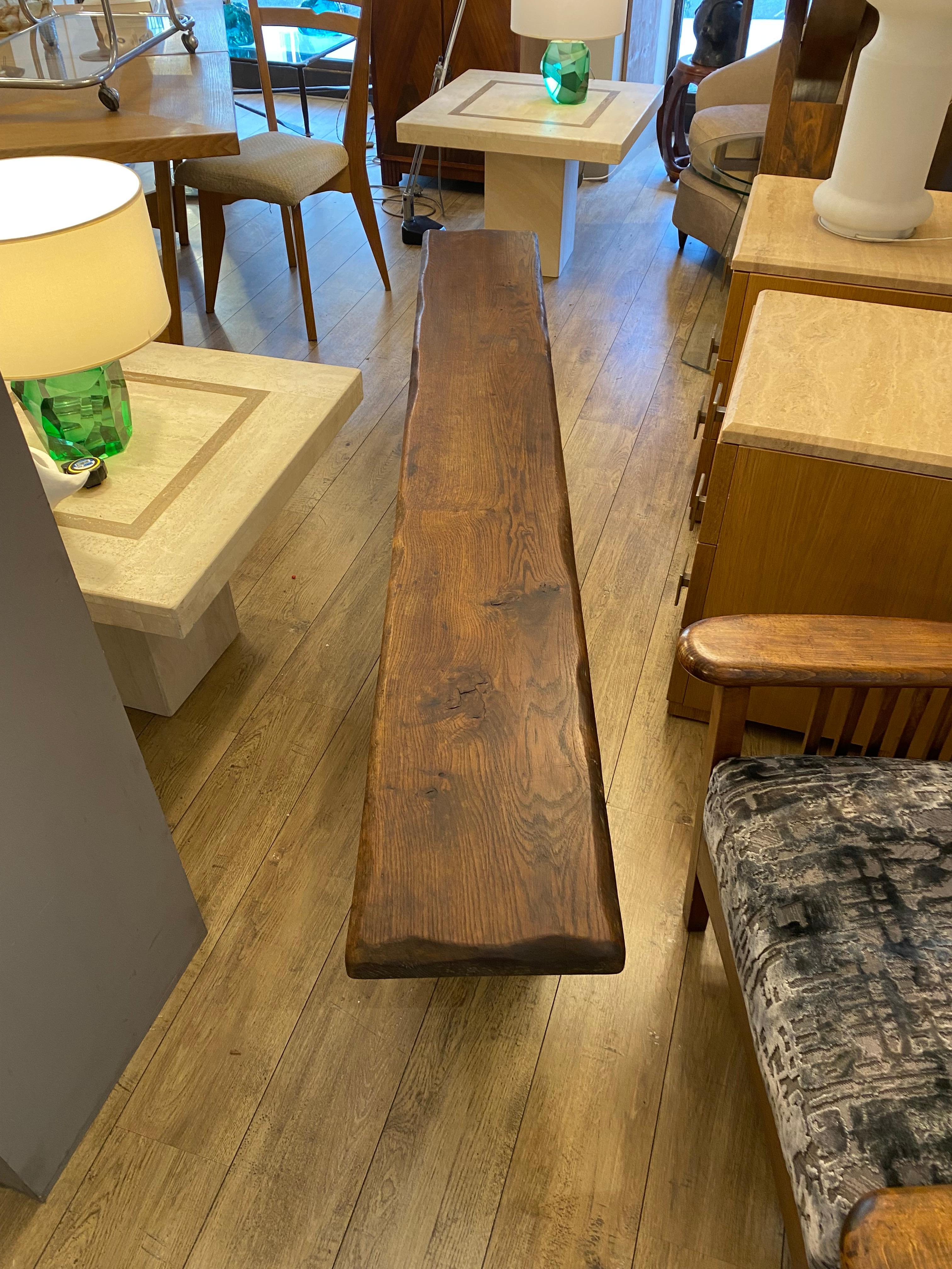 Bench, oak, rustic, XX eme For Sale 8