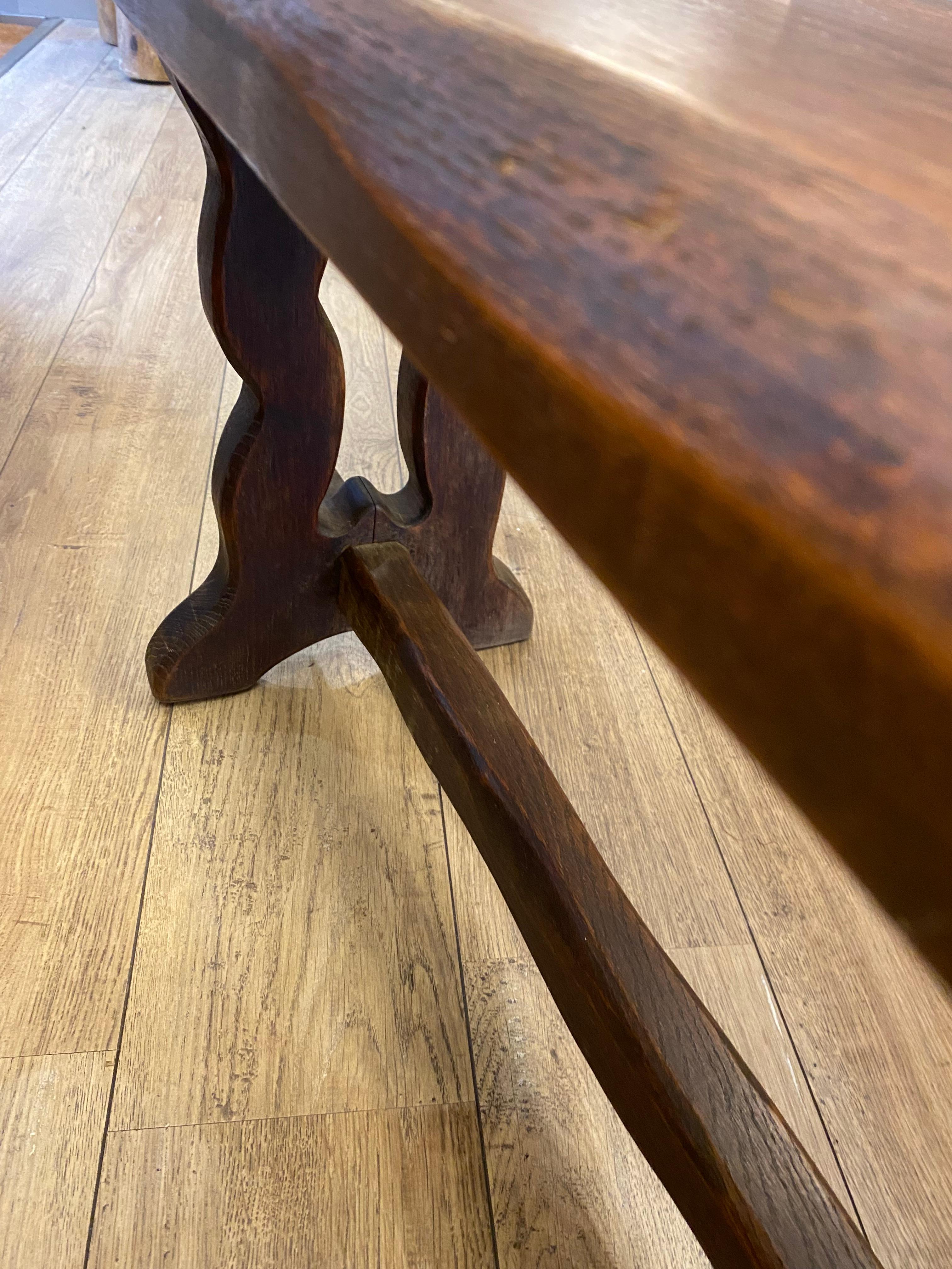 Fruitwood Bench, oak, rustic, XX eme For Sale
