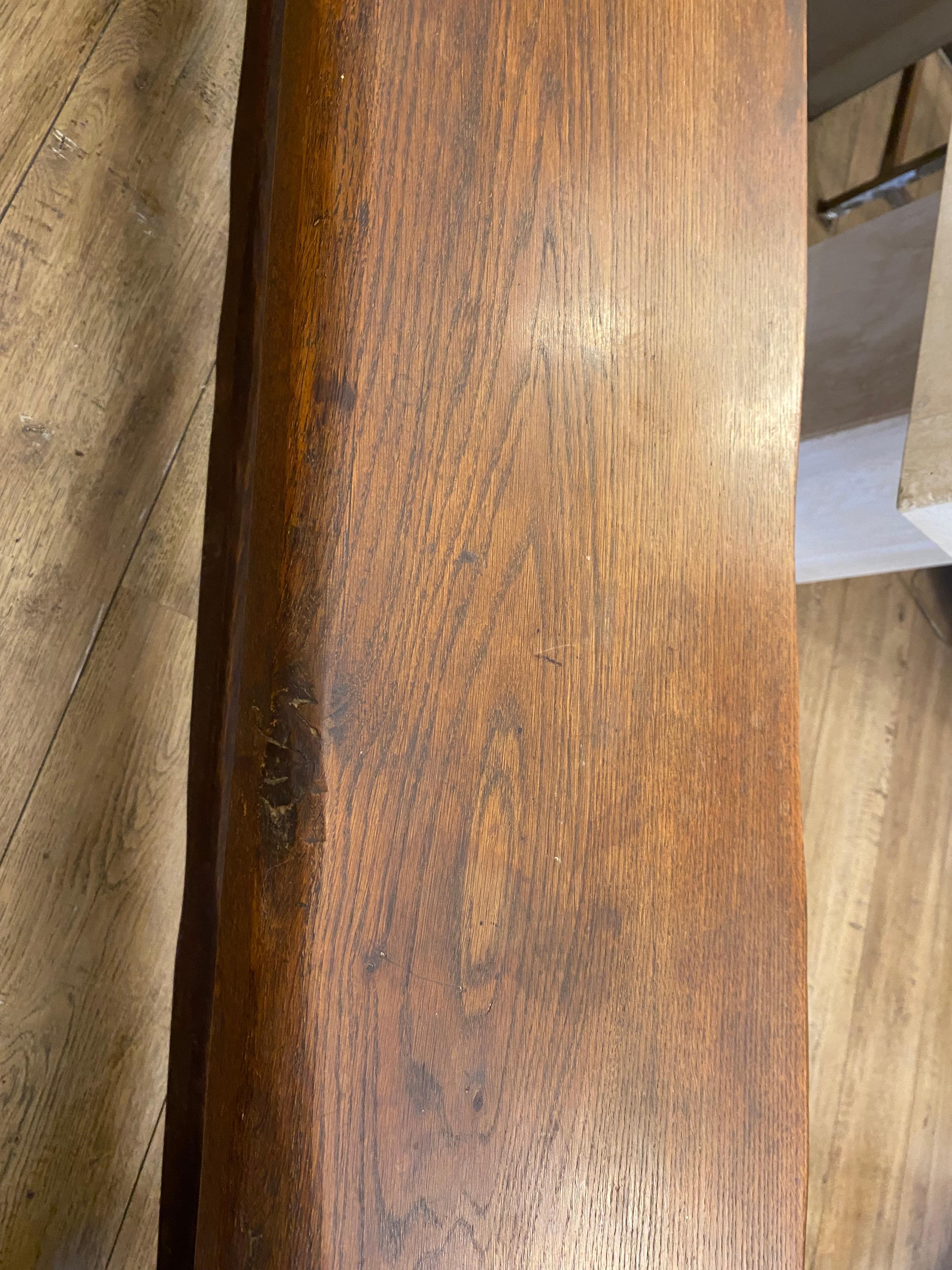 Bench, oak, rustic, XX eme For Sale 1